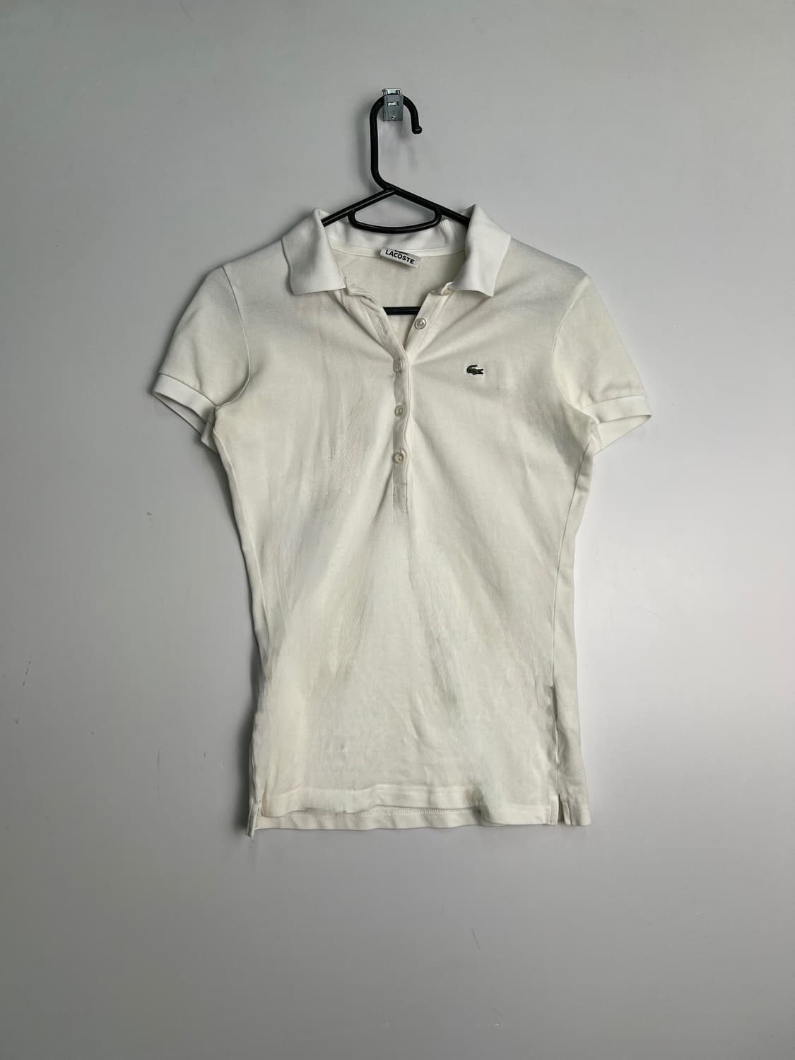 LACOSTE 화이트 카라티 상품이미지1