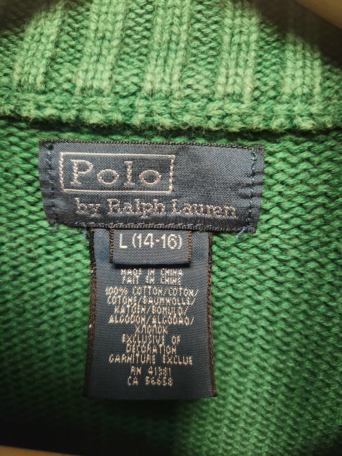 폴로 랄프로렌 빅포니 그린투톤 하프집업 S정도 상품이미지2