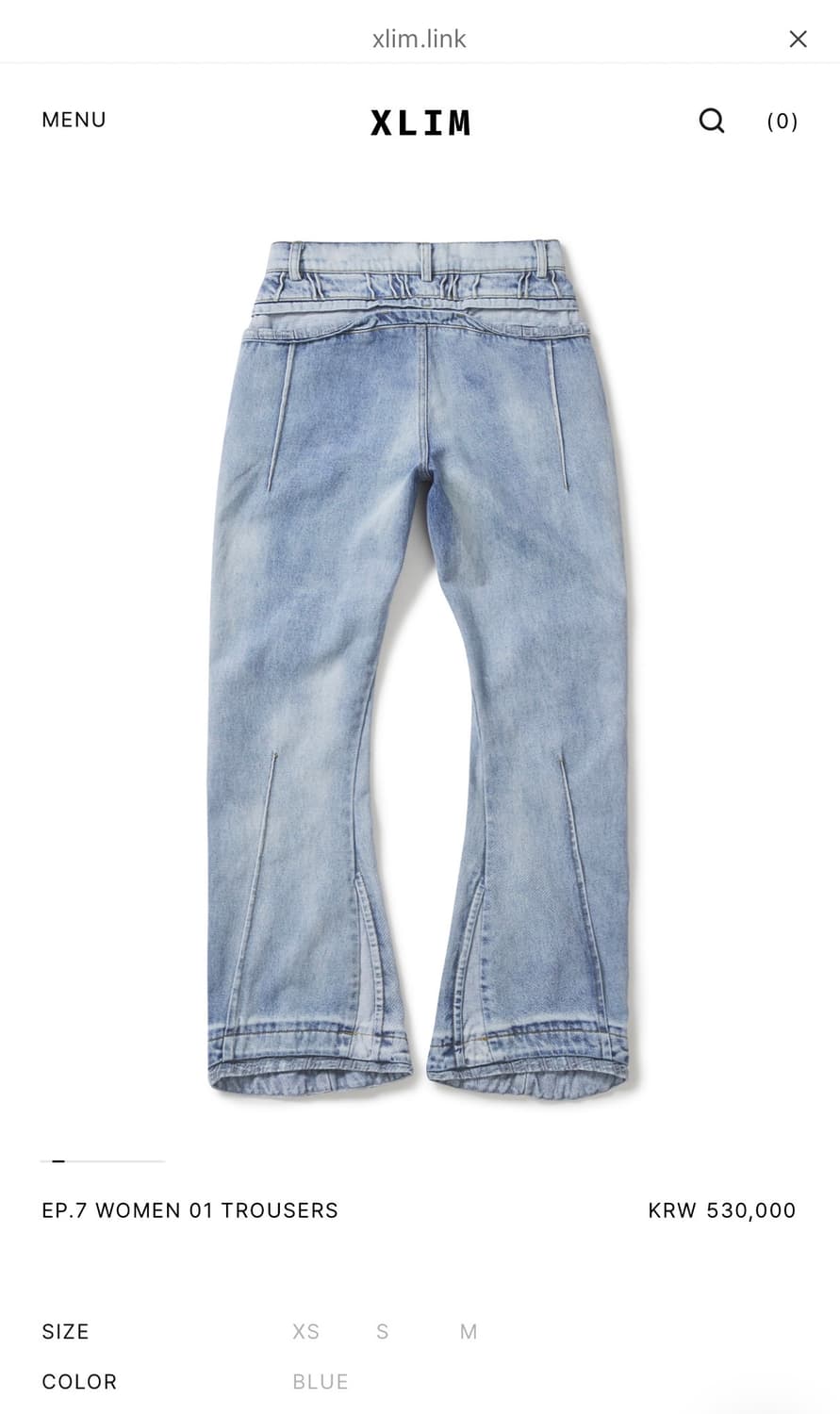 엑슬림 EP.7 WOMEN 01 TROUSERS 새상품 M 상품이미지2