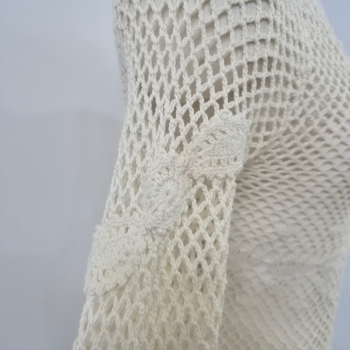 PACIFIC COAST 아이보리 크로셰 니트 가디건 상품이미지7