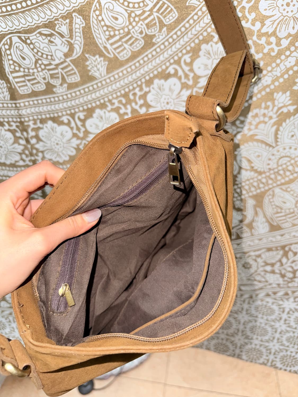 빈티지 보헤미안 웨스턴 스웨이드 크로스백  상품이미지7