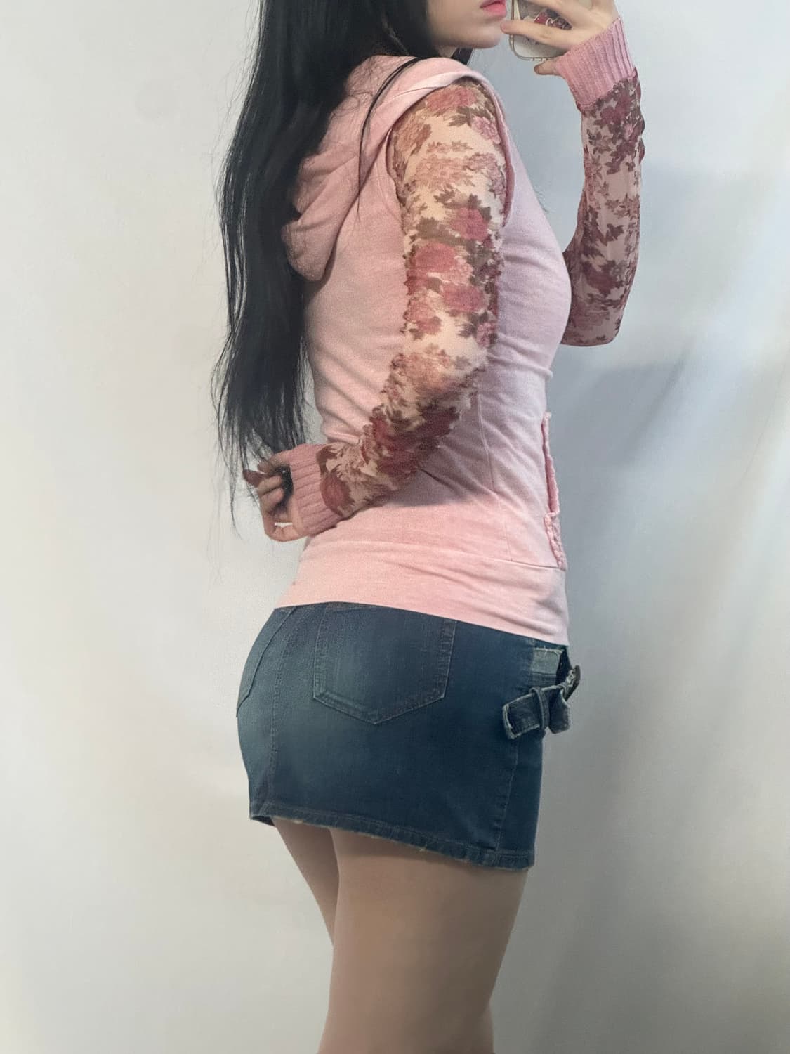 모티프 포켓 피그먼트 후디드 베스트 집업  상품이미지2