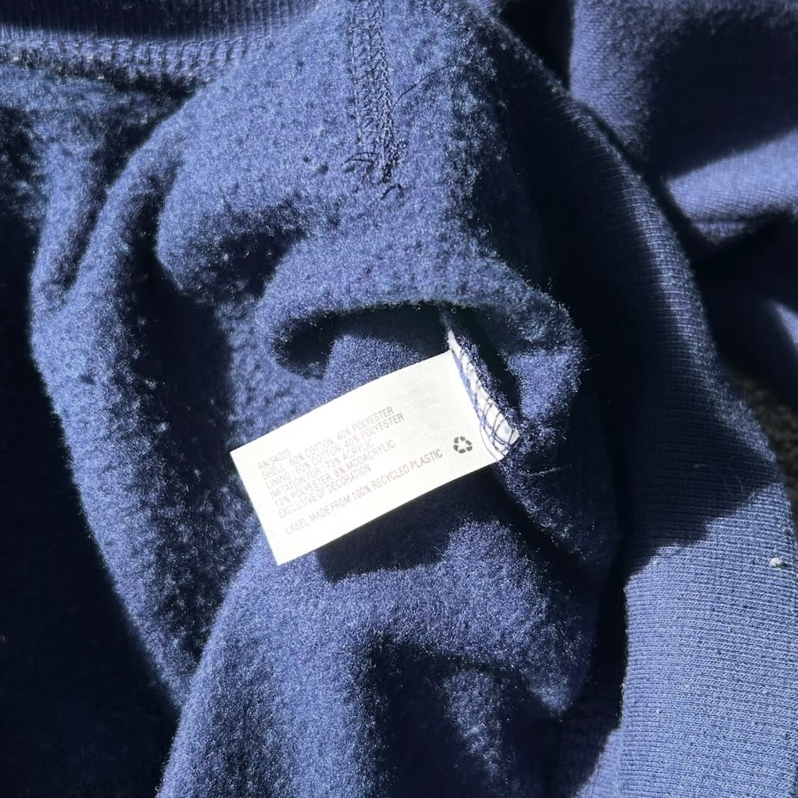 GAP 네이비 퍼 후드집업 상품이미지8