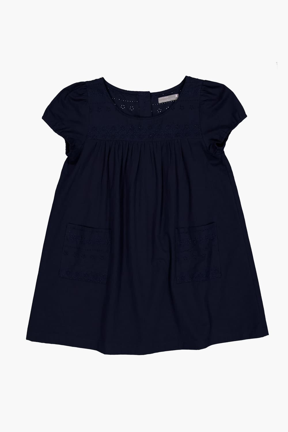 나비버스 EYELET MEMO DRESS IN NAVY 상품이미지1