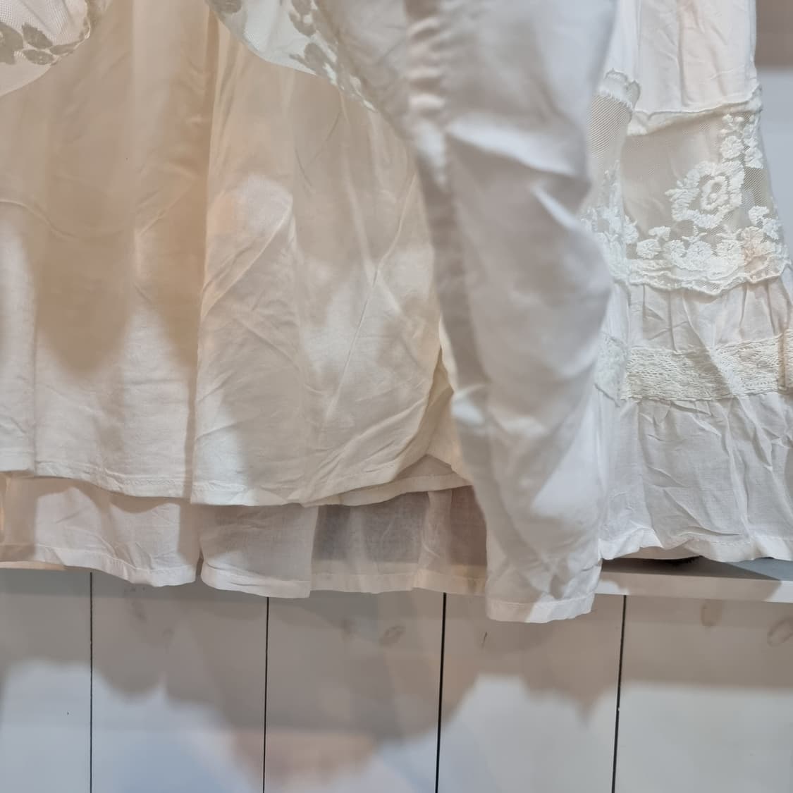 화이트 레이스 캉캉/티어드 스커트 상품이미지3