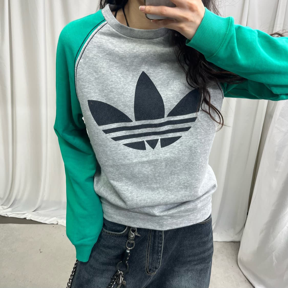 Adidas gray trefoil raglan mtm 상품이미지3