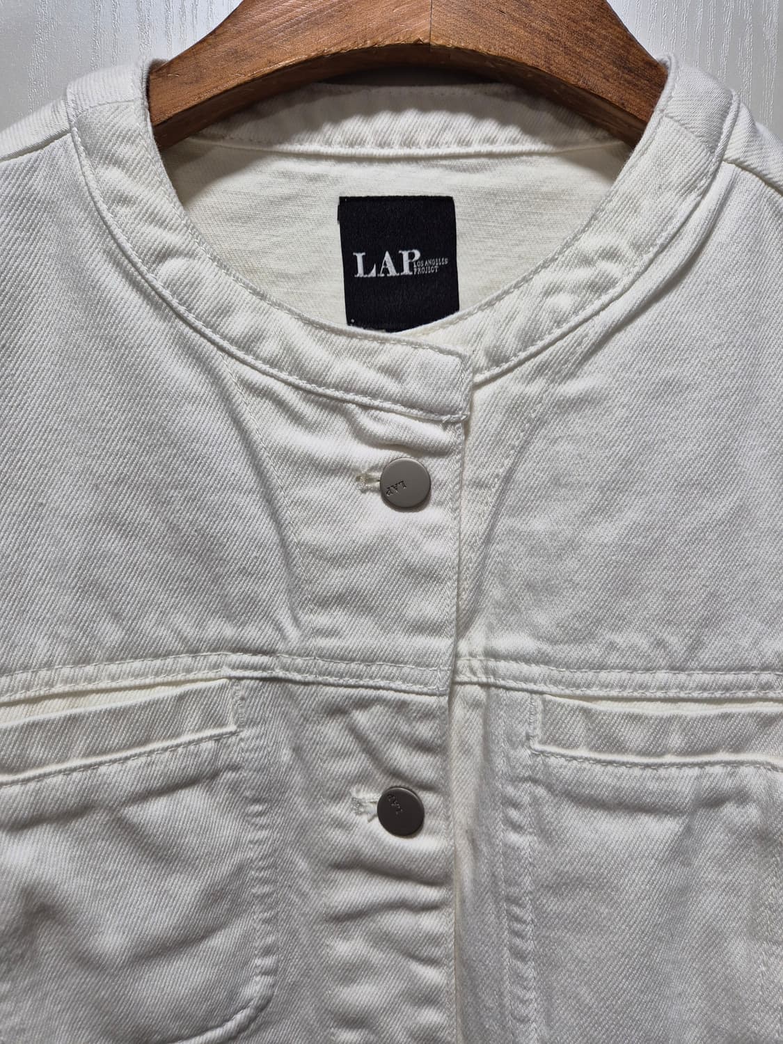 (타임세일)(새상품)LAP 숏 데님 자켓 아이보리 상품이미지3