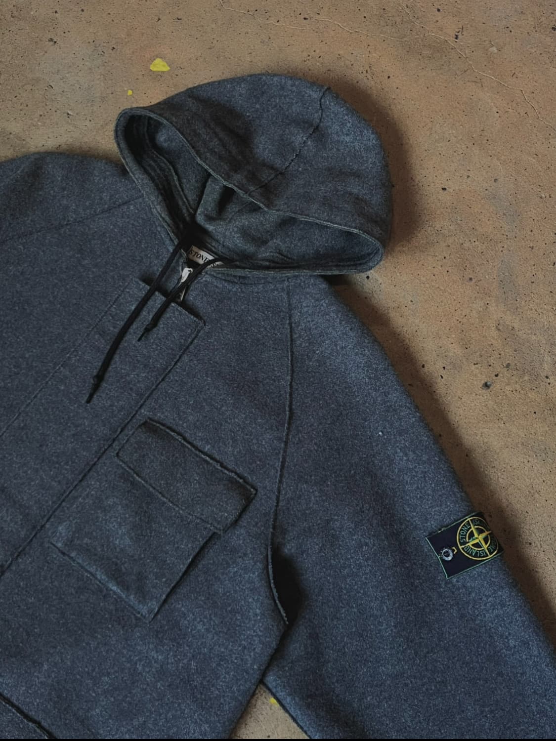 [L]92AW 스톤아일랜드 울 후드 3포켓 숏 코트 자켓 아카이브 상품이미지4