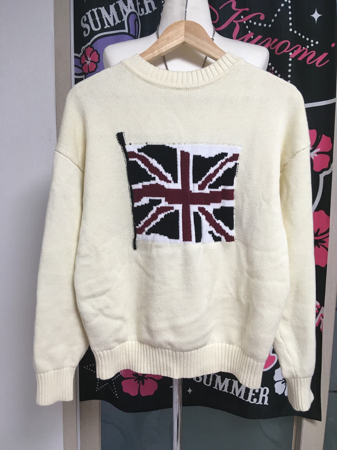 영국 국기 니트 크림색 상품이미지1
