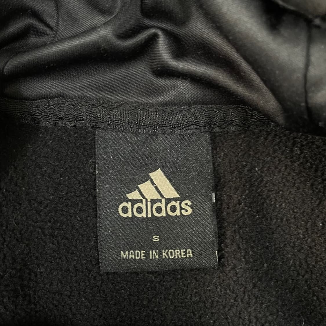 S 아디다스 블랙 스카이블루 하늘색 대장 후드집업 자켓 져지 상품이미지4