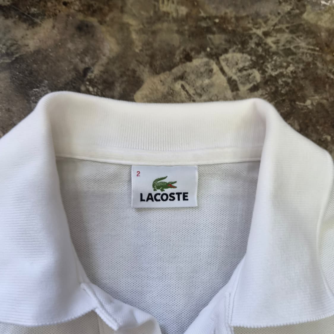 2) 라코스테 반팔 화이트 피케셔츠 반팔 카라티 카라 티셔츠 남여공용 상품이미지3