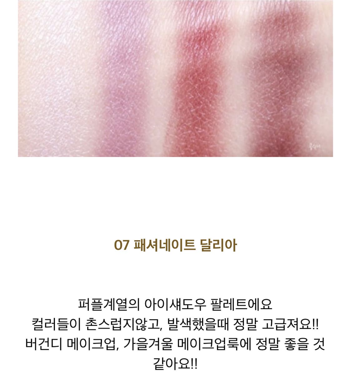 돌체앤가바나 아이쿼드 아이섀도우 팔레트 07패셔네이트달리아 버건디 퍼플 상품이미지3