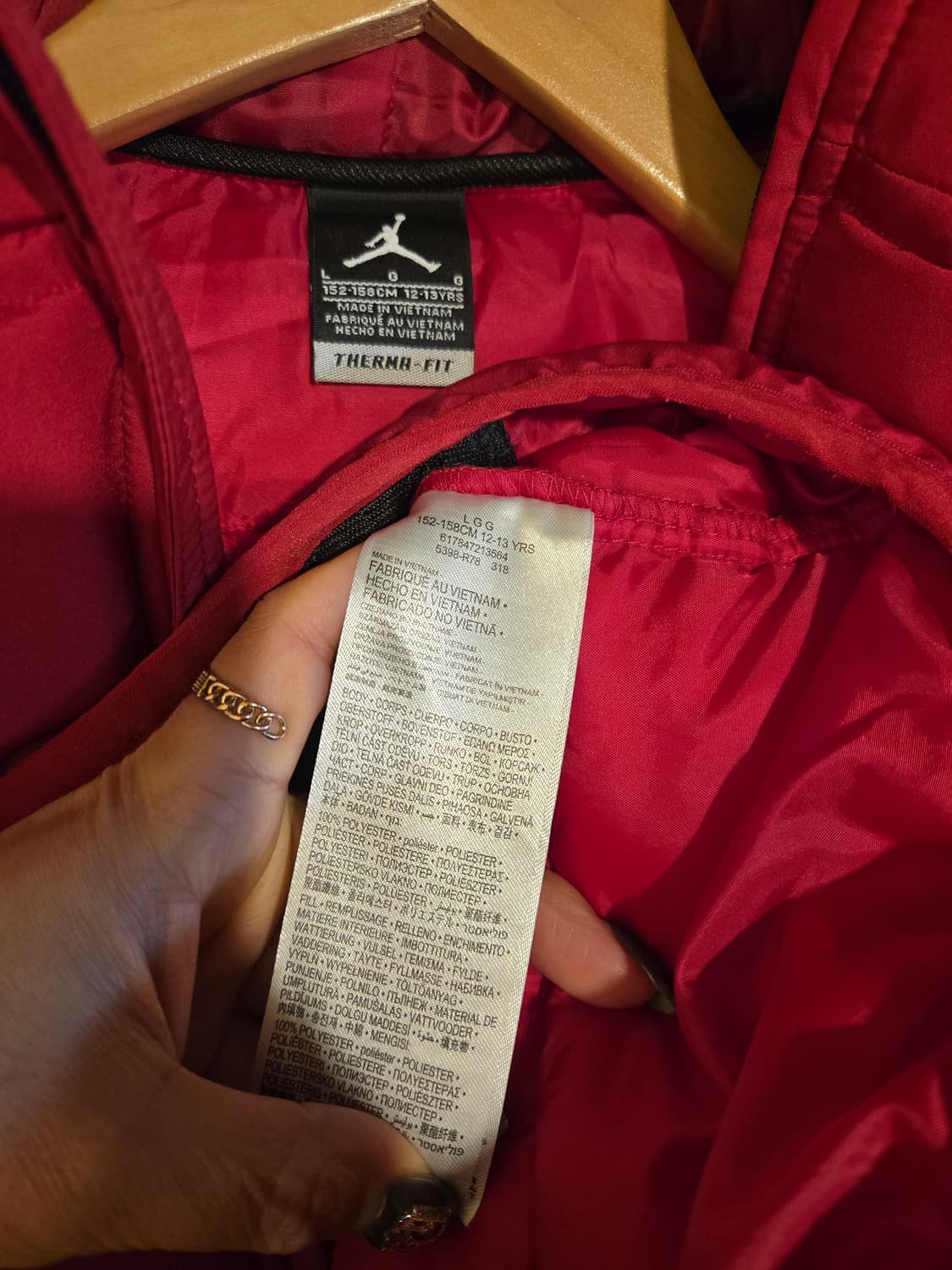 조던 주니어 후드 패딩 점퍼 성인가능L(152-156) 상품이미지6