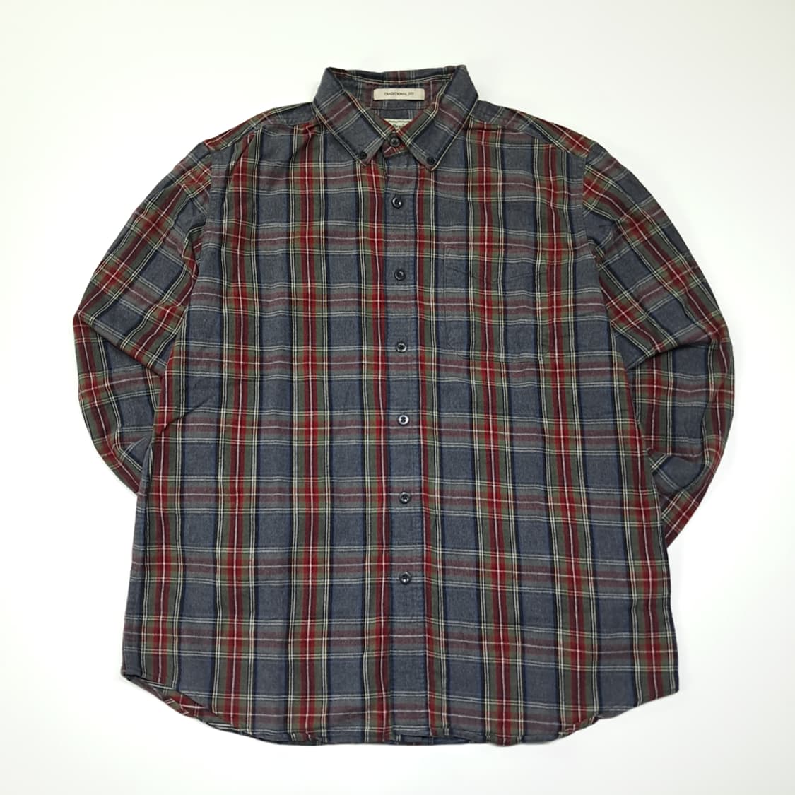 CL103 M 엘엘빈 코튼 플란넬 타탄 체크 버튼다운 셔츠 상품이미지1