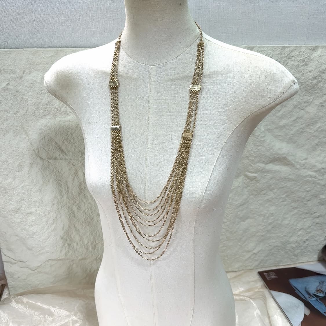 빈티지 레이어드 태슬 체인 목걸이 상품이미지1
