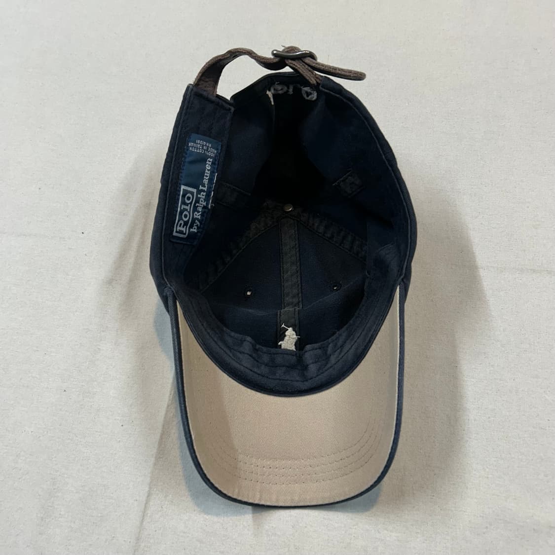 폴로 랄프로렌 볼캡 모자 가죽스트랩 정품 워시드 블랙 상품이미지6