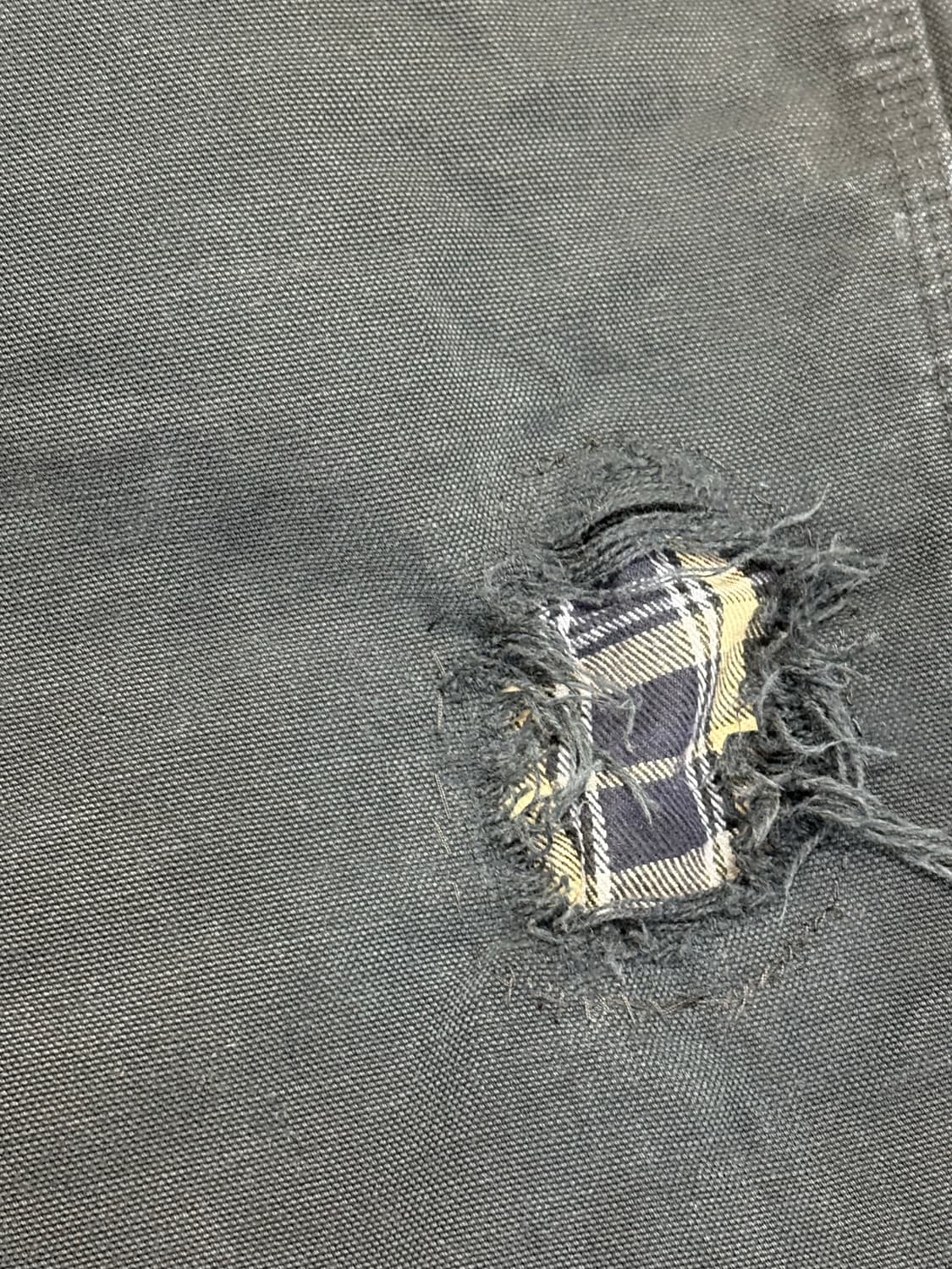 빈티지 칼하트 더블니 플란넬 라인드 블랙 상품이미지7