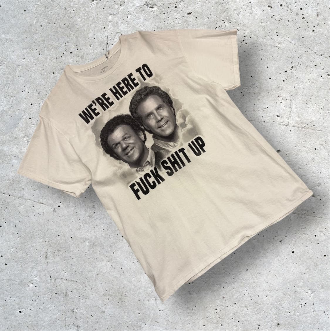 [L] 스텝브라더스 반팔 티셔츠 화이트 B642 상품이미지1