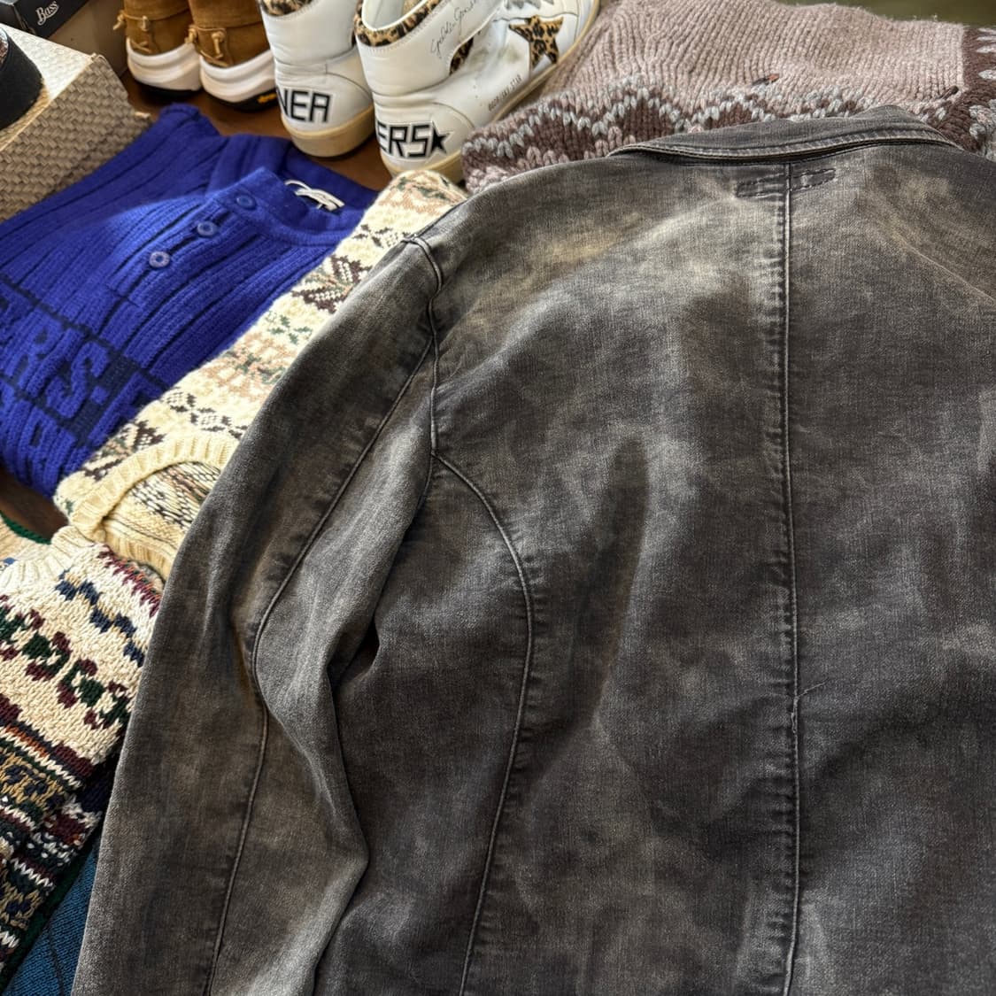 테테옴므 카즈타카 카토 워싱 스트레치 블레이저 상품이미지8