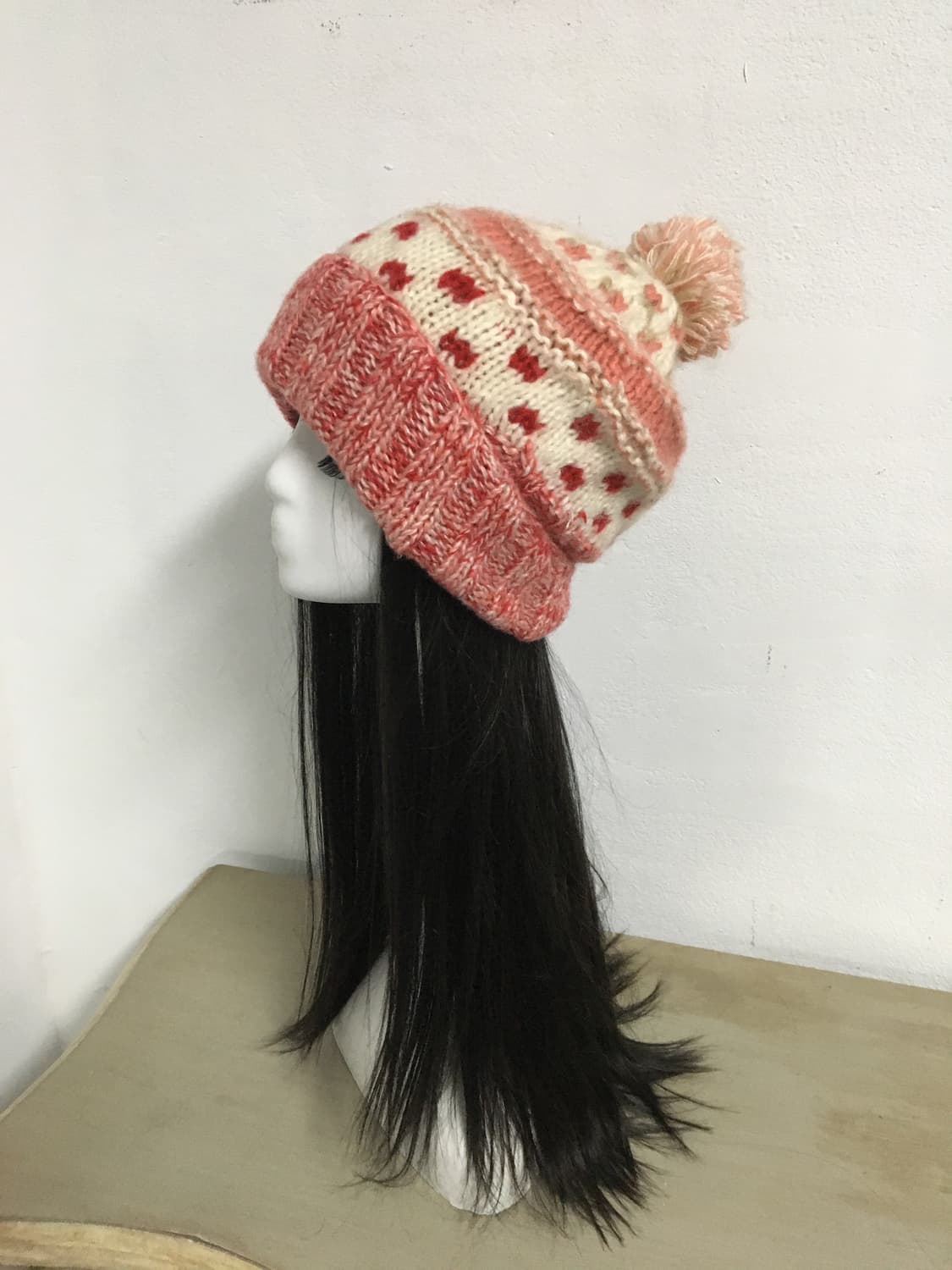  pom pattern knit beanie 상품이미지1
