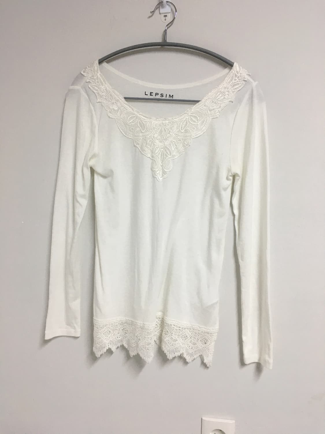 레이스 슬리브티 모헤어 반팔니트 일본빈티지 코디세트 모리코디 상품이미지6