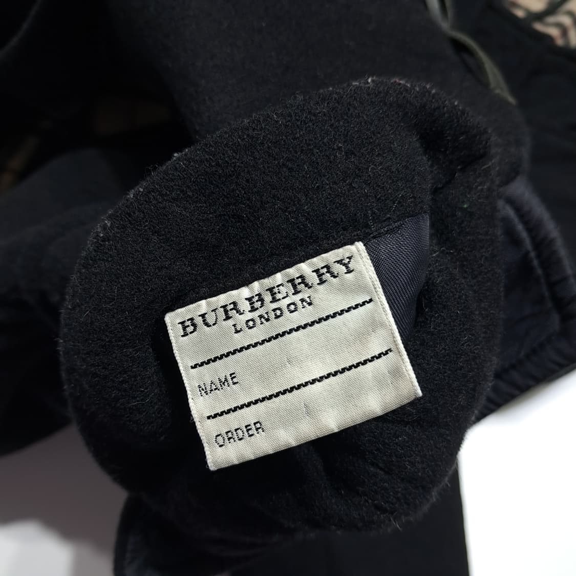 CL287 XL 버버리 00s 영국판 울 토글 블랙 코트 상품이미지8