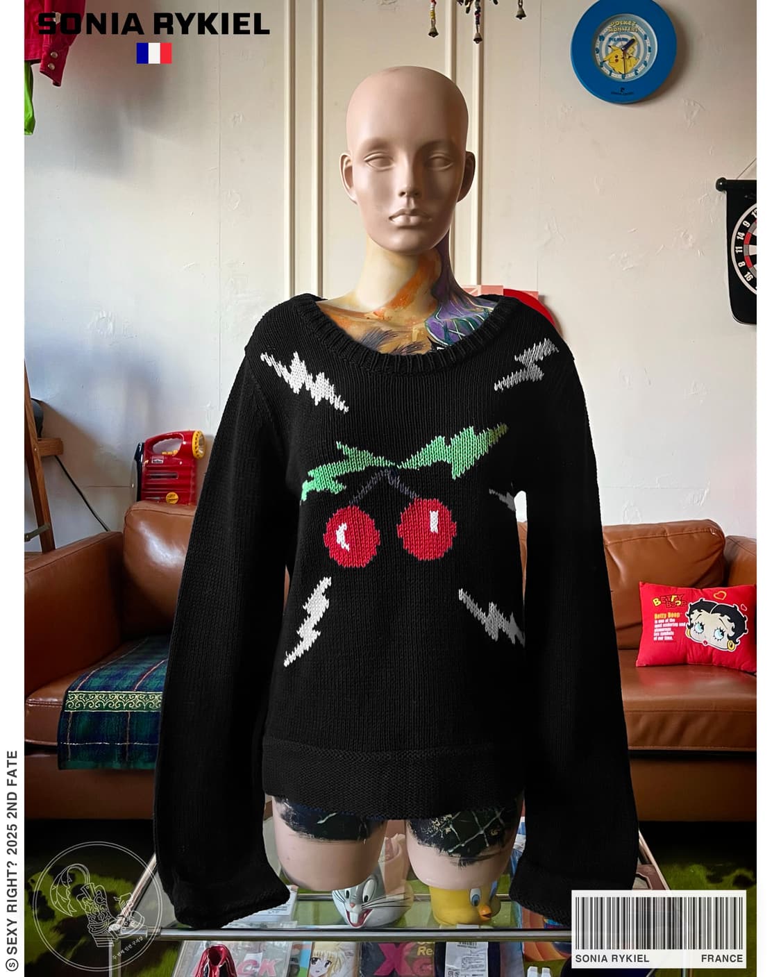 SONIA RYKIEL Cherry graphic Cotton Knit 상품이미지1