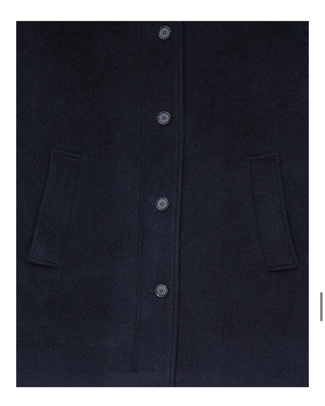 오피쉬 RICH WOOL HALF COAT, NAVY 상품이미지6