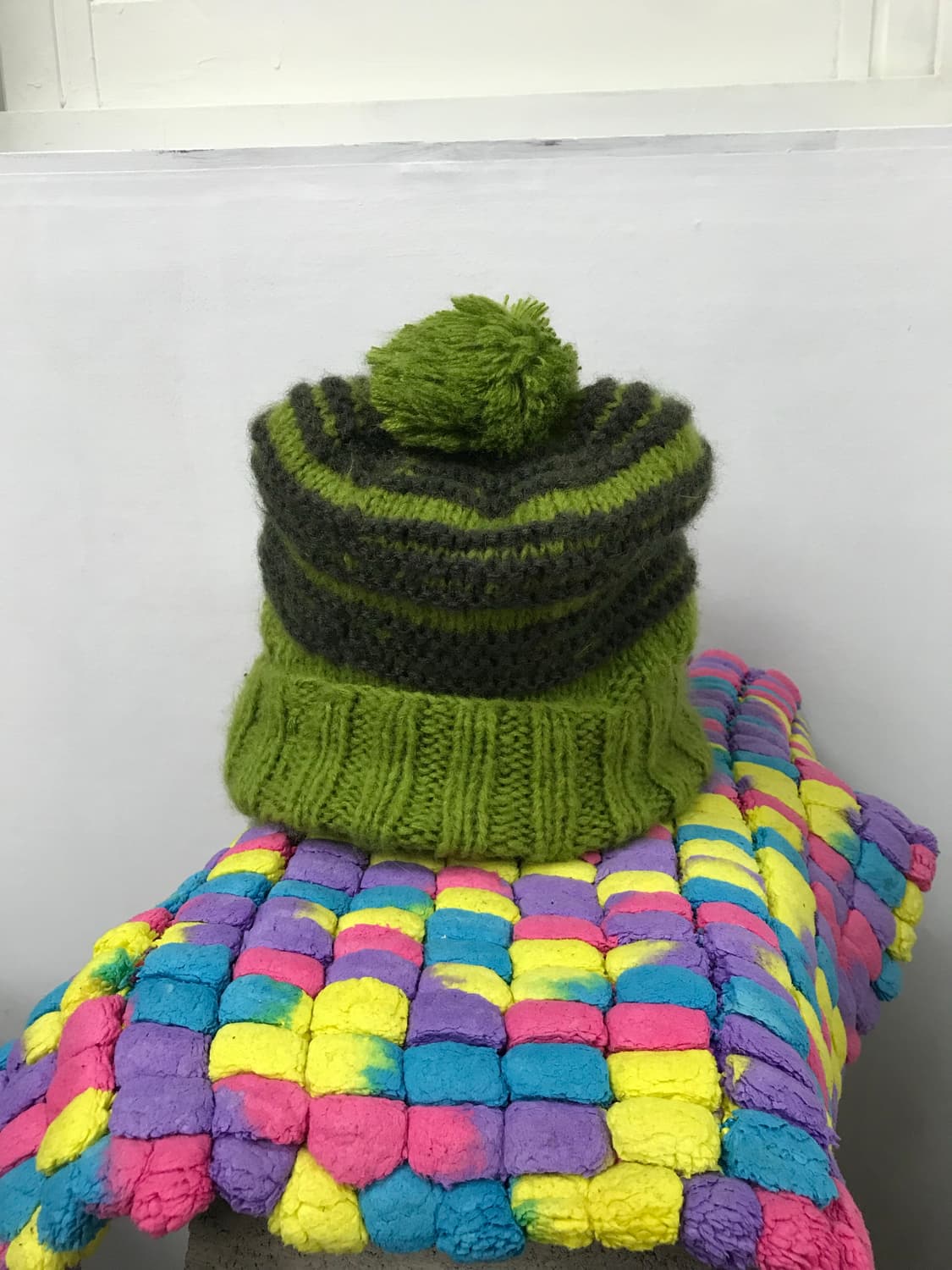 빈티지 스트라이프 니트 방울모자  상품이미지5