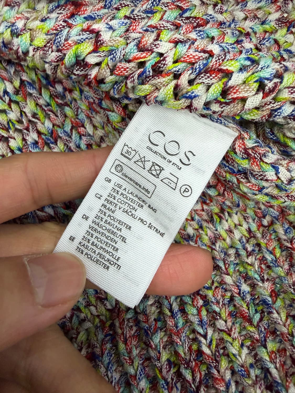 정품) COS 코스 여성 믹스 컬러 니트 스웨터 M 상품이미지6