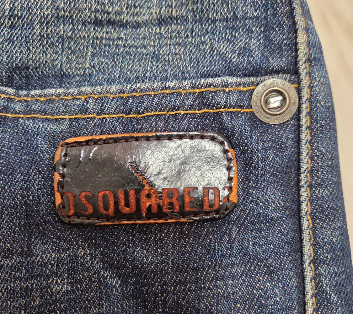 디스퀘어드 가죽 디테일 데님팬츠 상품이미지3