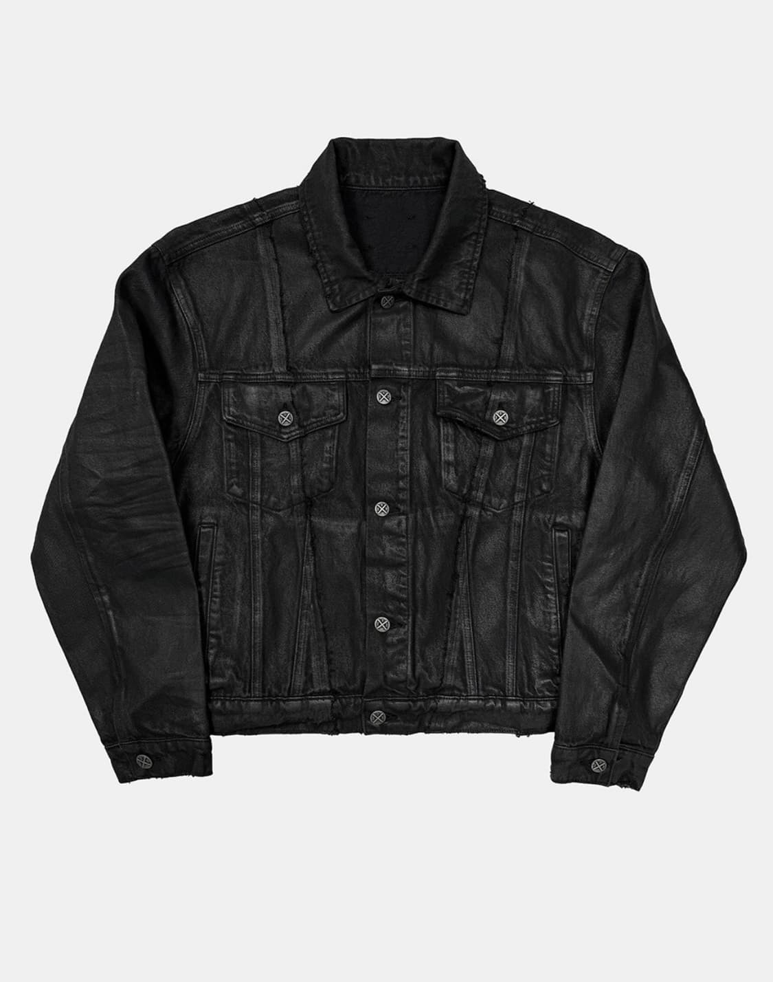 Dark Washed Distressed Denim Jacket 상품이미지1