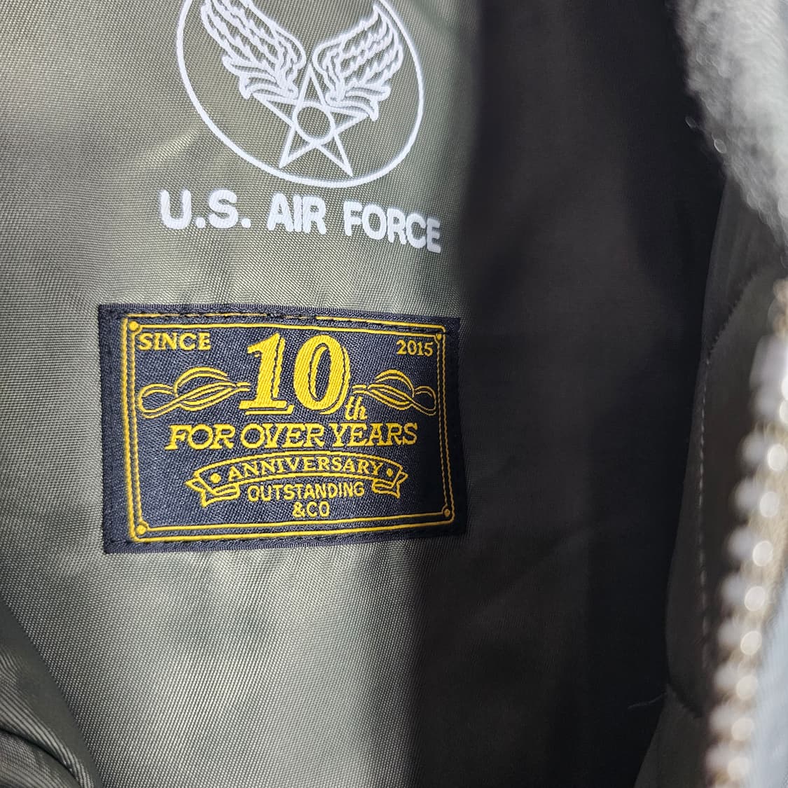 L 아웃스탠딩 10주년 ma1 자켓 울파일 상품이미지3