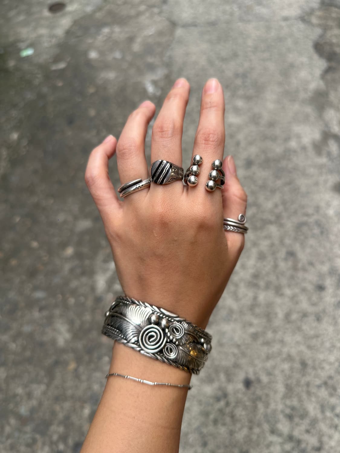 Wind Tribe Sterling Bracelet Bangle 상품이미지7