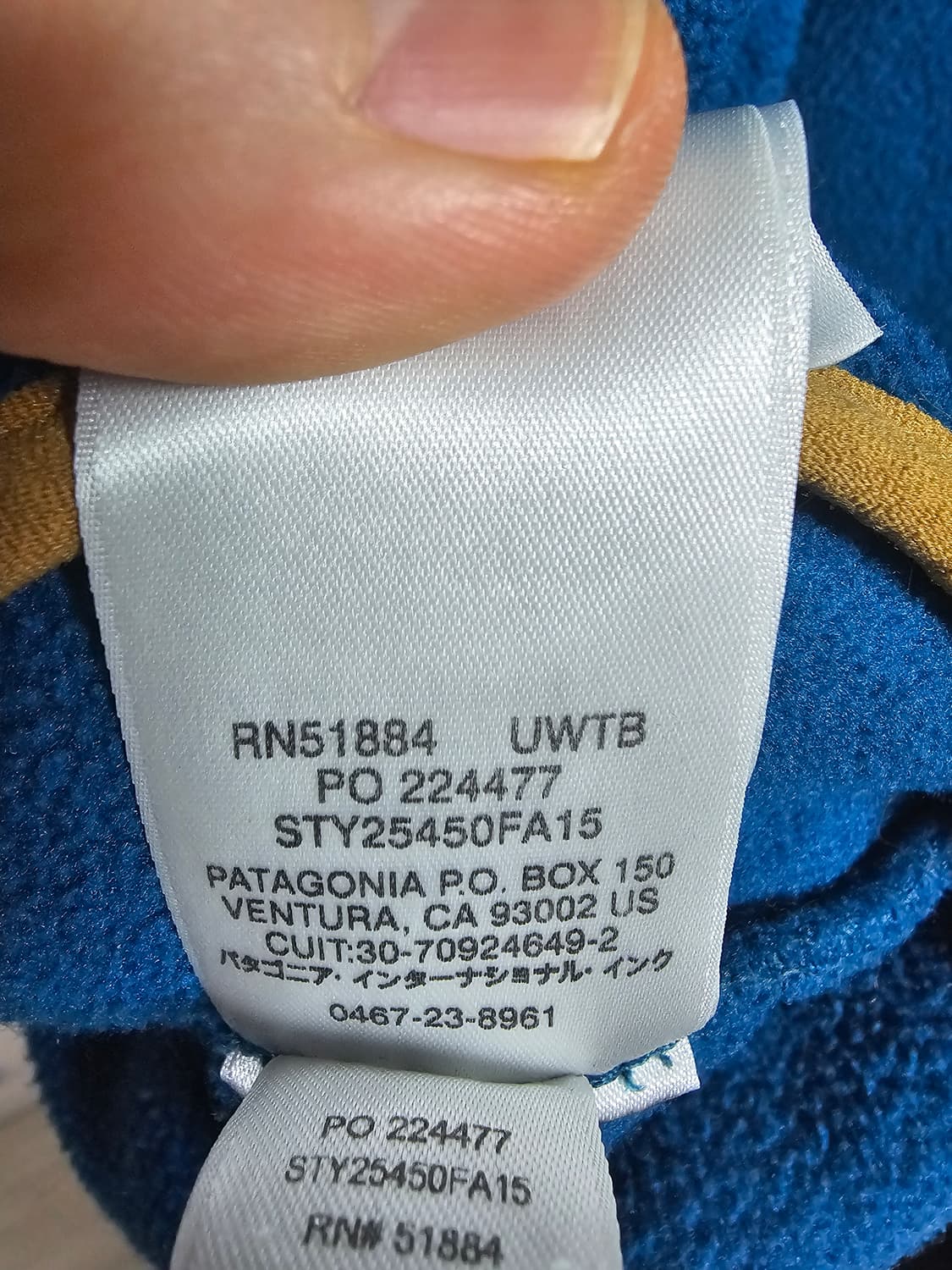 파타고니아 신칠라 M 언더워터 블루 상품이미지2