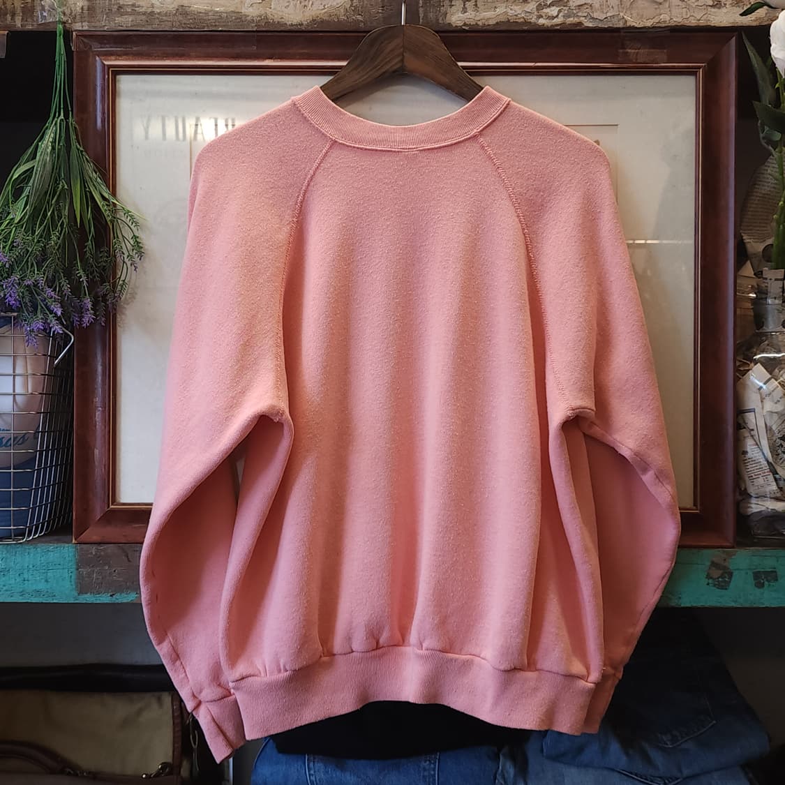 90s TULTEX 빈티지 스웻셔츠 플레인 스웻셔츠 핑크 L 상품이미지2