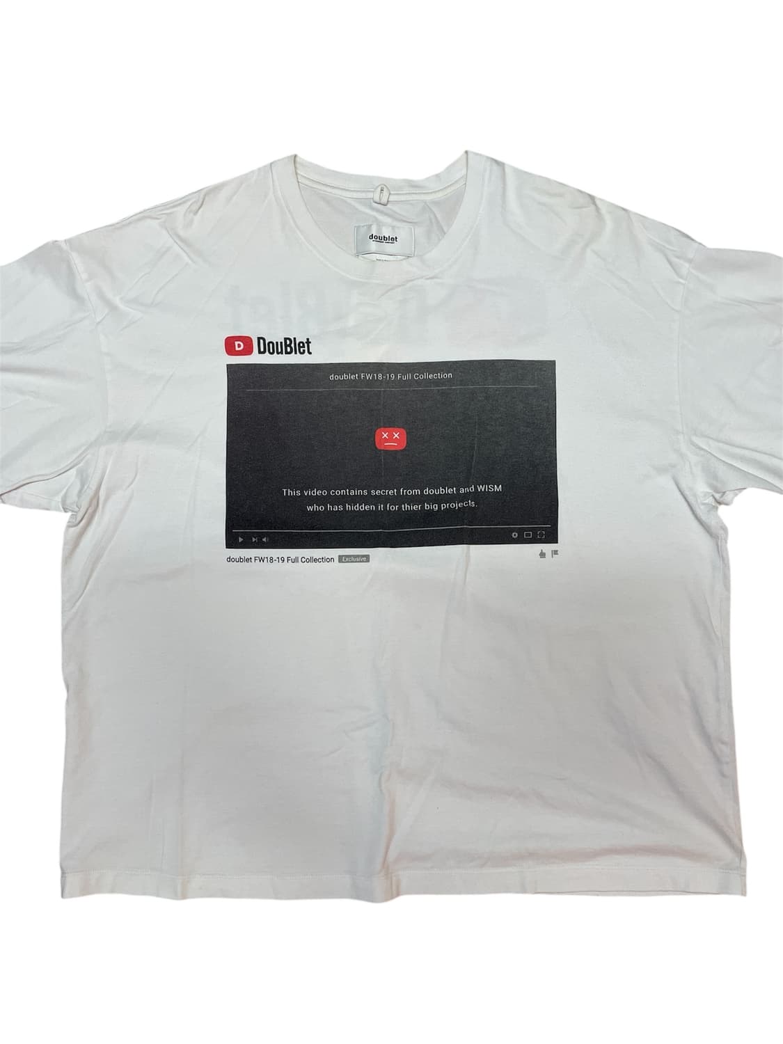 더블렛 유튜브 티셔츠 상품이미지1