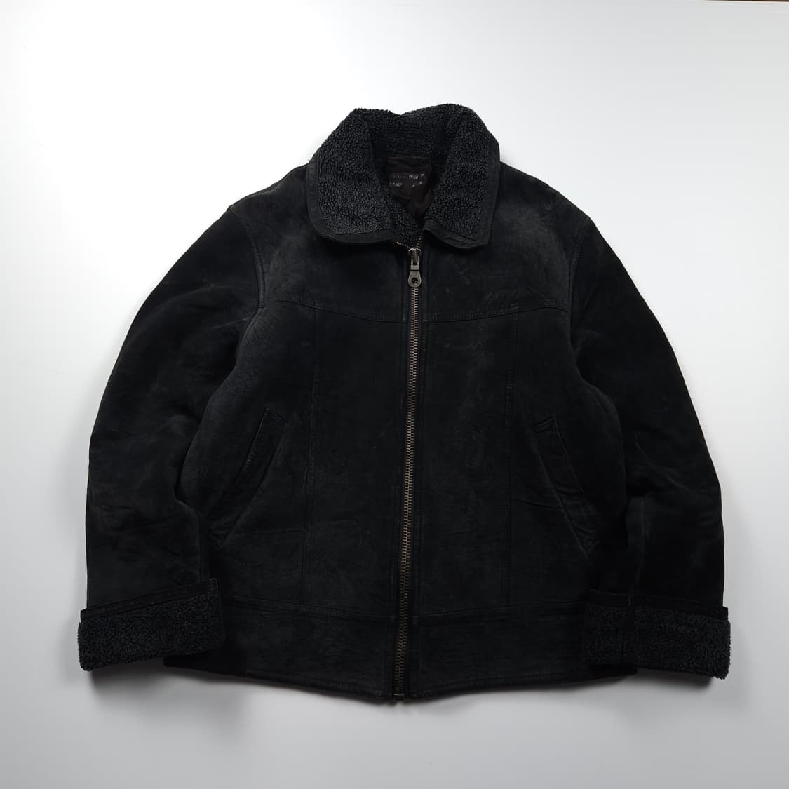 아카이브 빈티지 양가죽 스웨이드 무스탕 자켓 (L) 상품이미지1