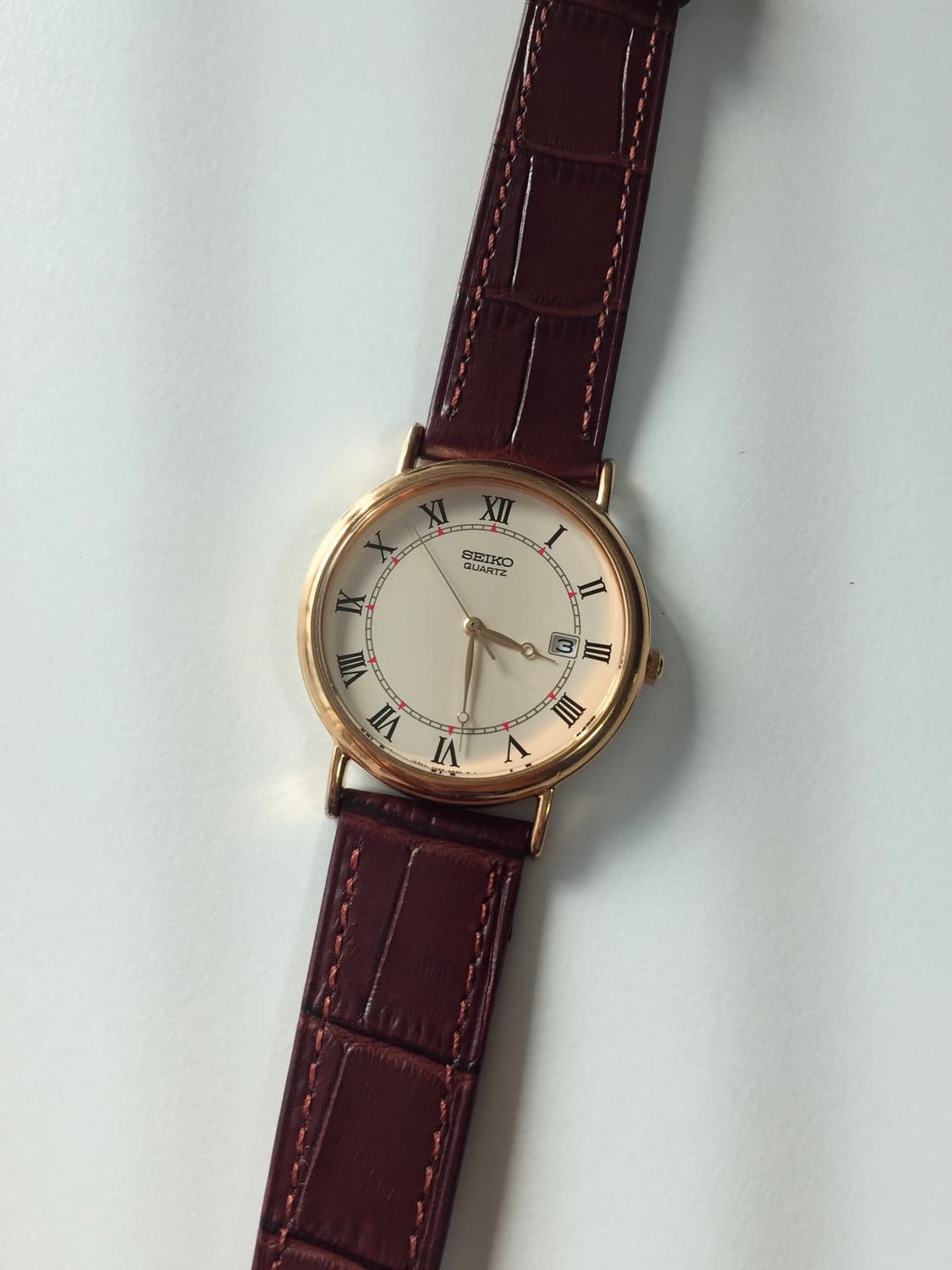 90s seiko roman index gold quartz 상품이미지10