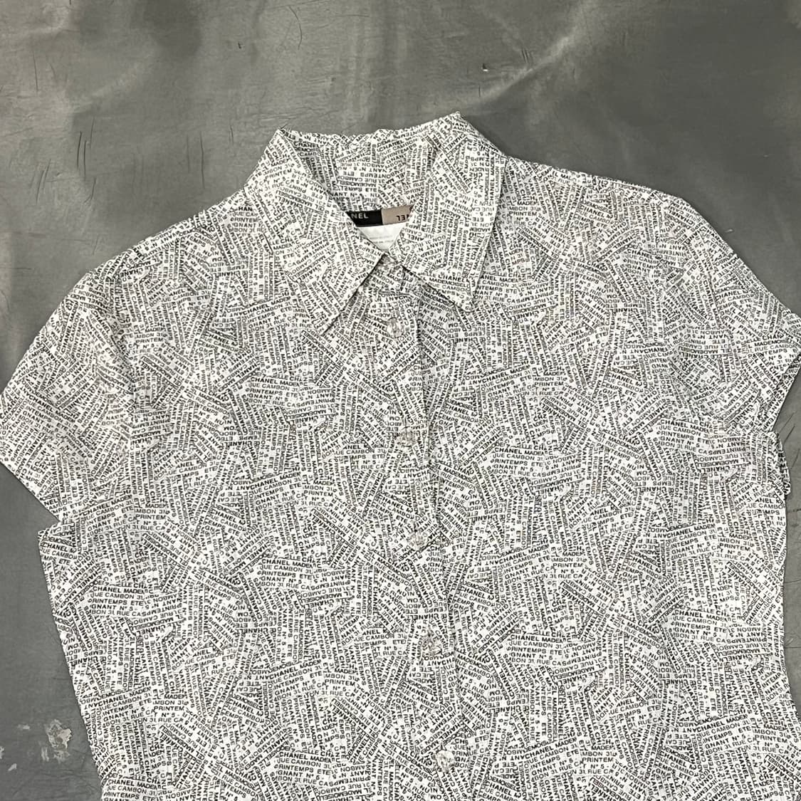  샤넬 레터랑 하프 슬리브 셔츠 +명품감정서 y16324 상품이미지3