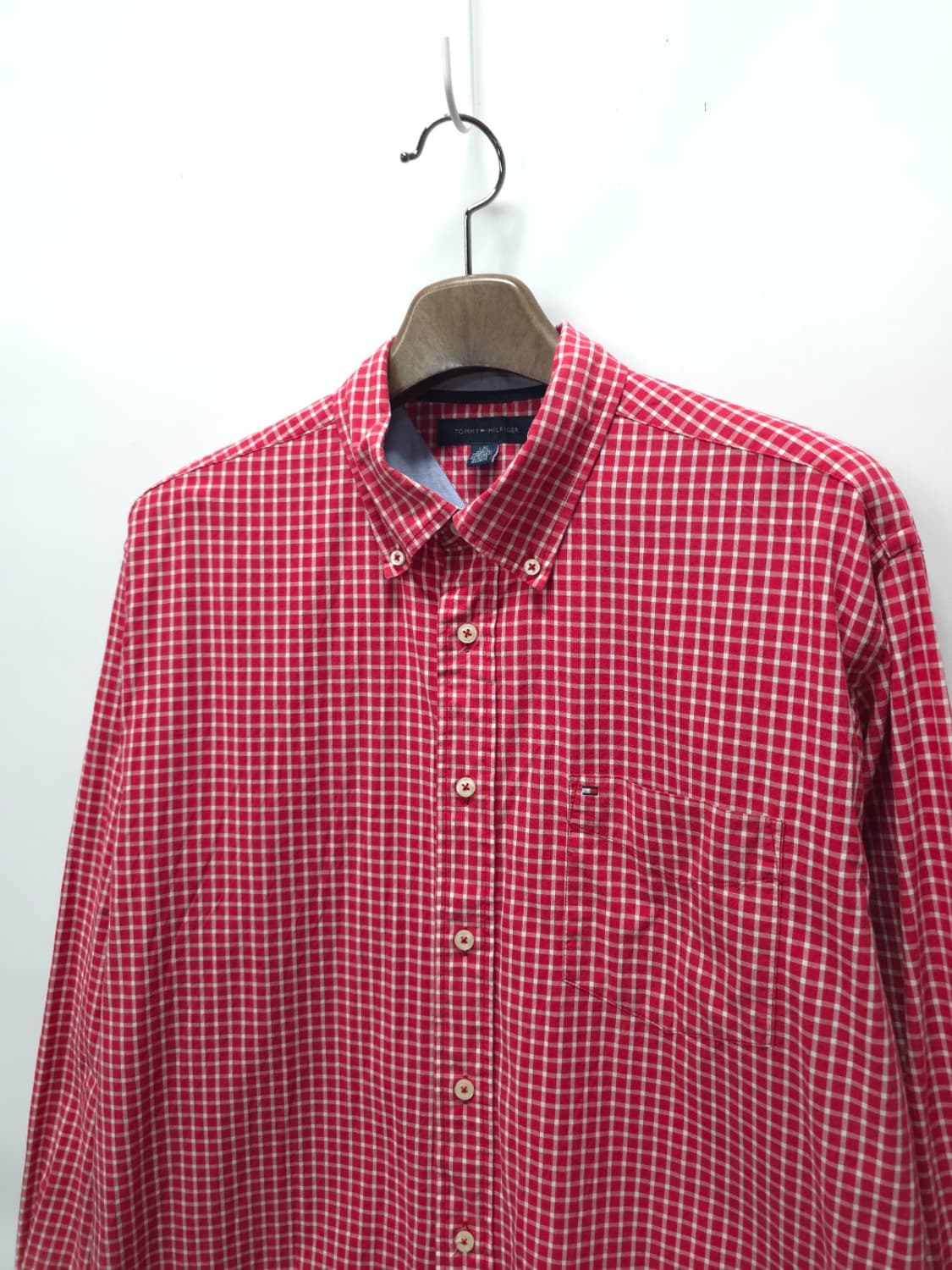 타미힐피거 클래식 레드 체크 버튼다운 셔츠(110) 상품이미지2