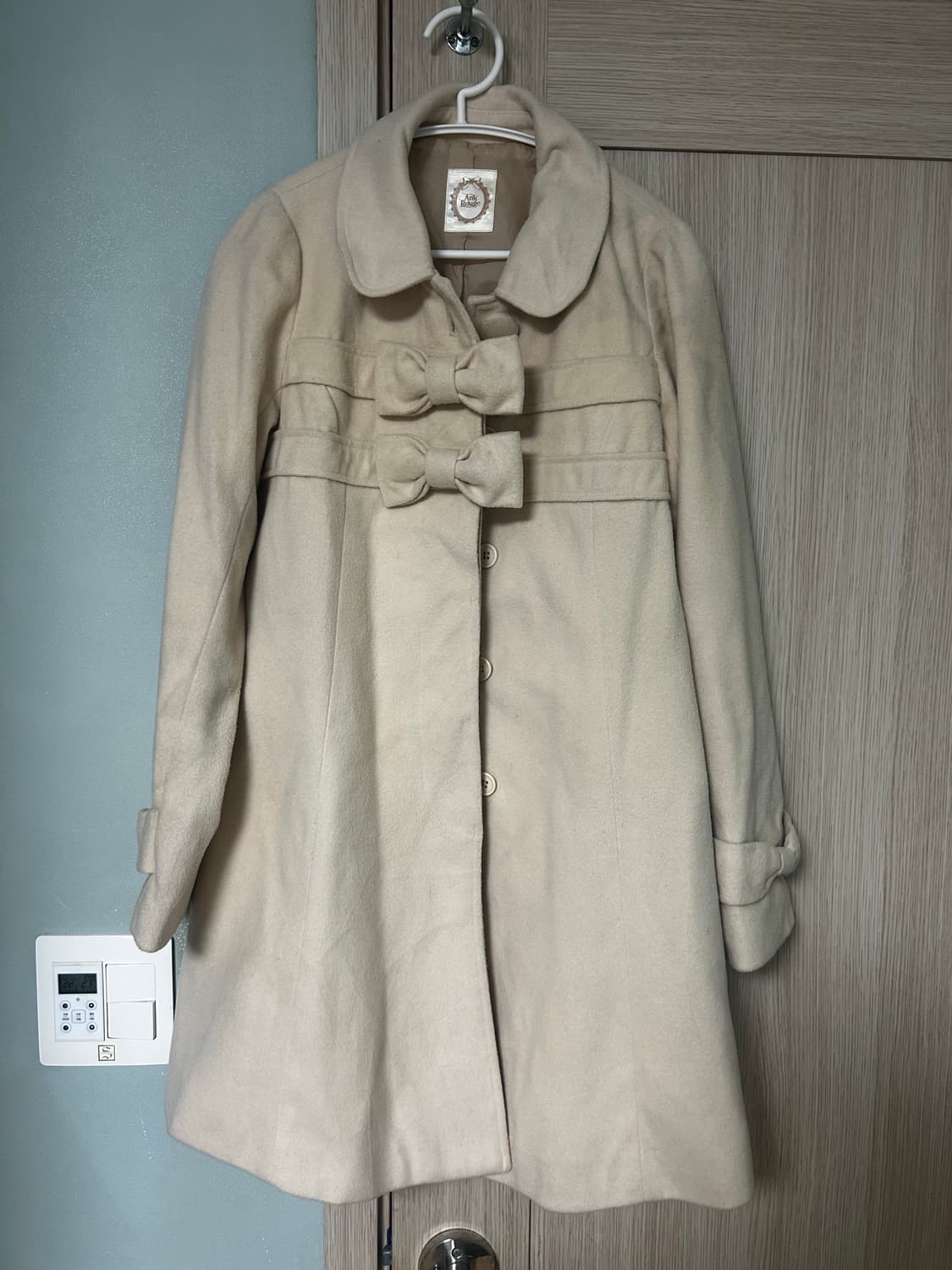 앙크루즈 2연 리본 코트 라떼갸루 히메갸루 상품이미지1