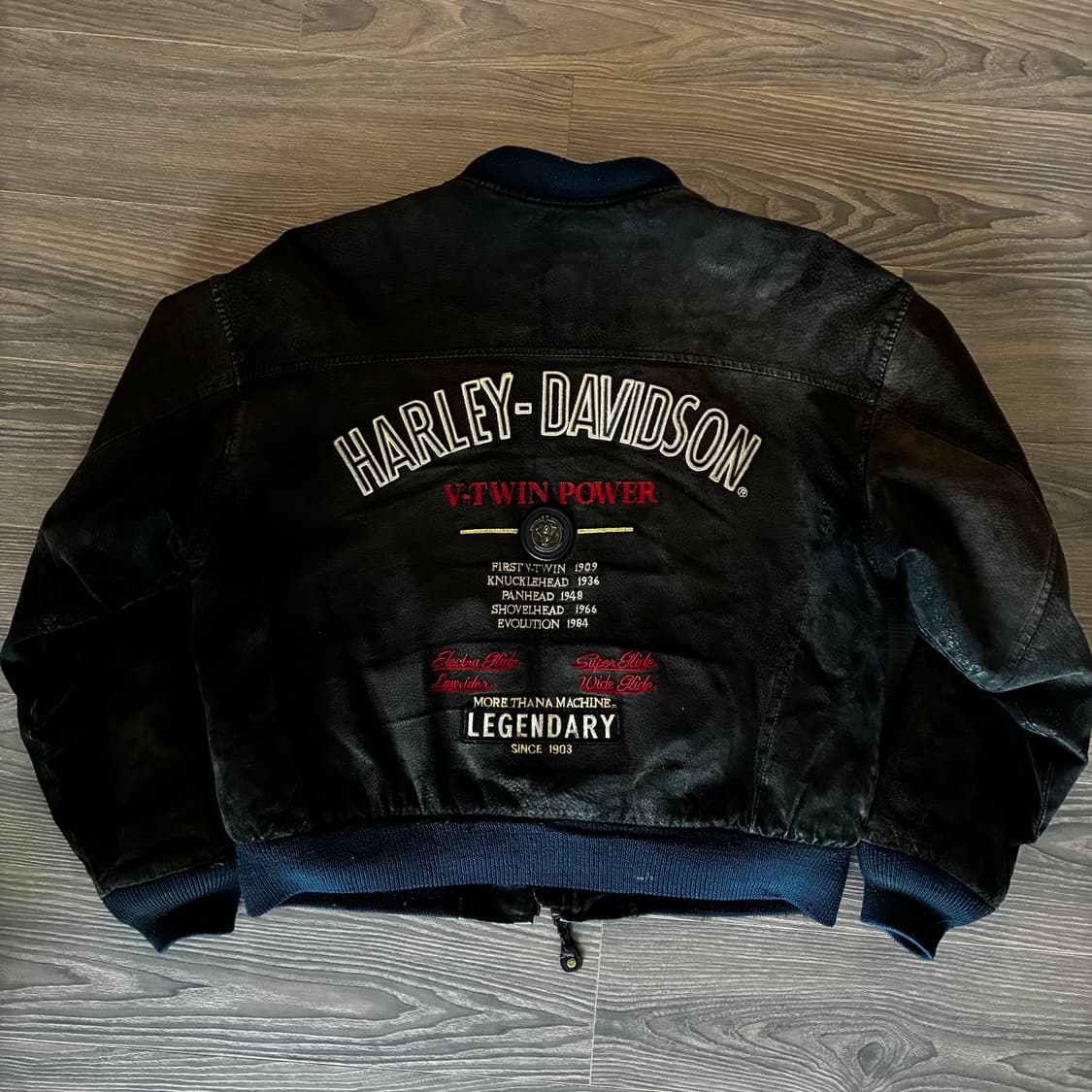 할리데이비슨 90s 스웨이드 가죽 라이더자켓 상품이미지4