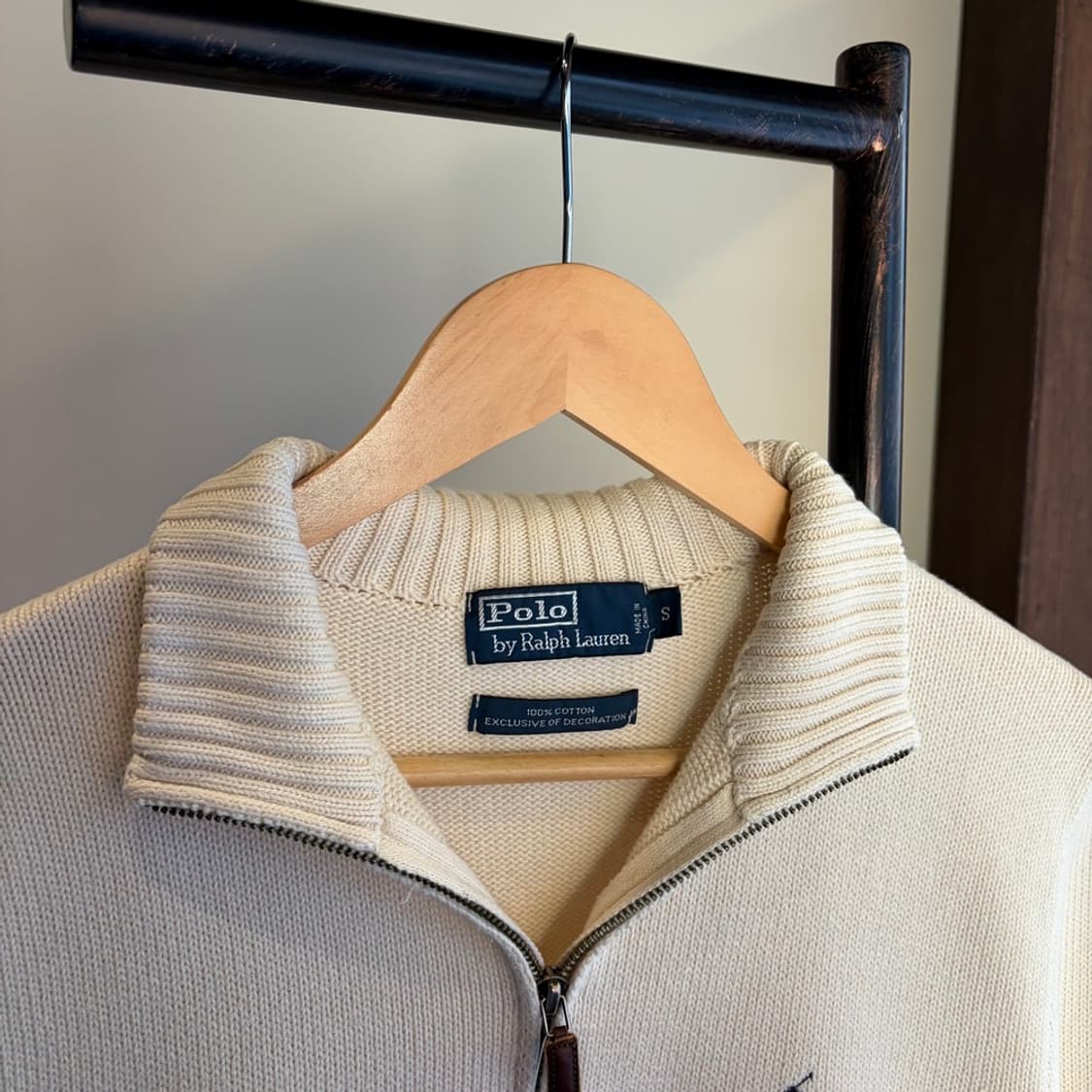15695 - 폴로 랄프로렌 화이트 반집업 니트 상품이미지5