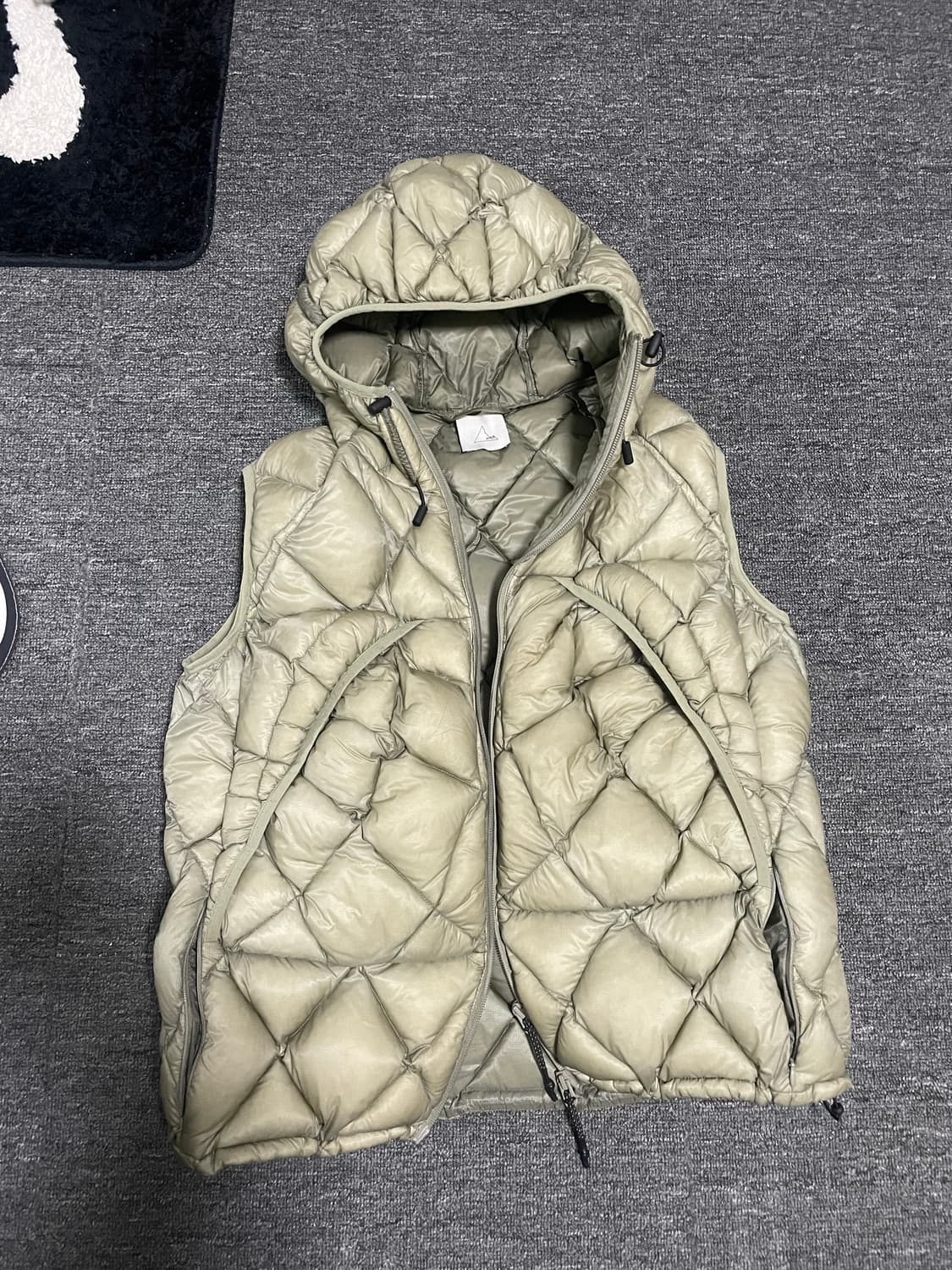 로아 누나 800 필파워 후드 다운 베스트 그레이 상품이미지1