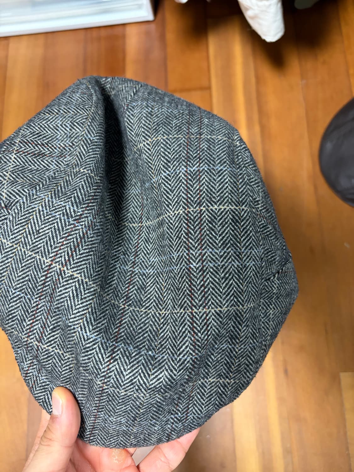 체크 무늬 헌팅캡 상품이미지2