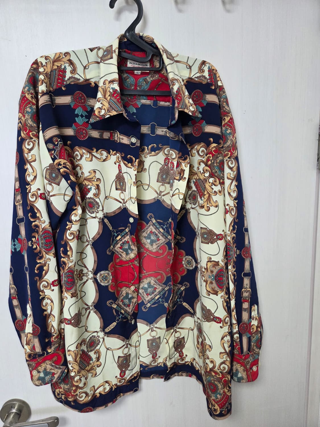 빈티지 실크 셔츠 L 상품이미지1