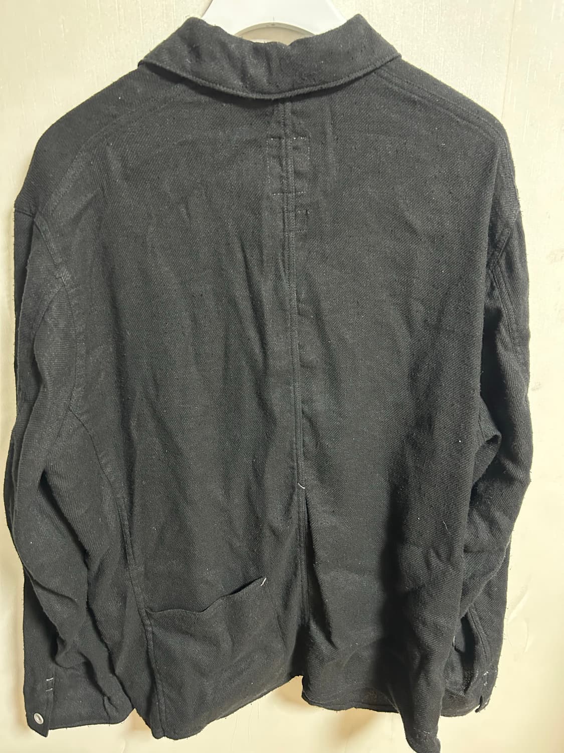 폴리테루 냅 린넨 커버올 자켓 (초어 자켓) 블랙  상품이미지4