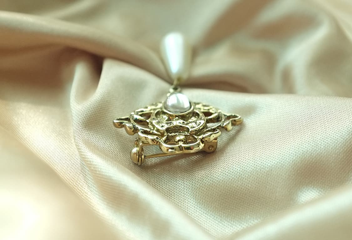 1980년대 리바이벌 무드 빈티지 카보숑 브로치 상품이미지8