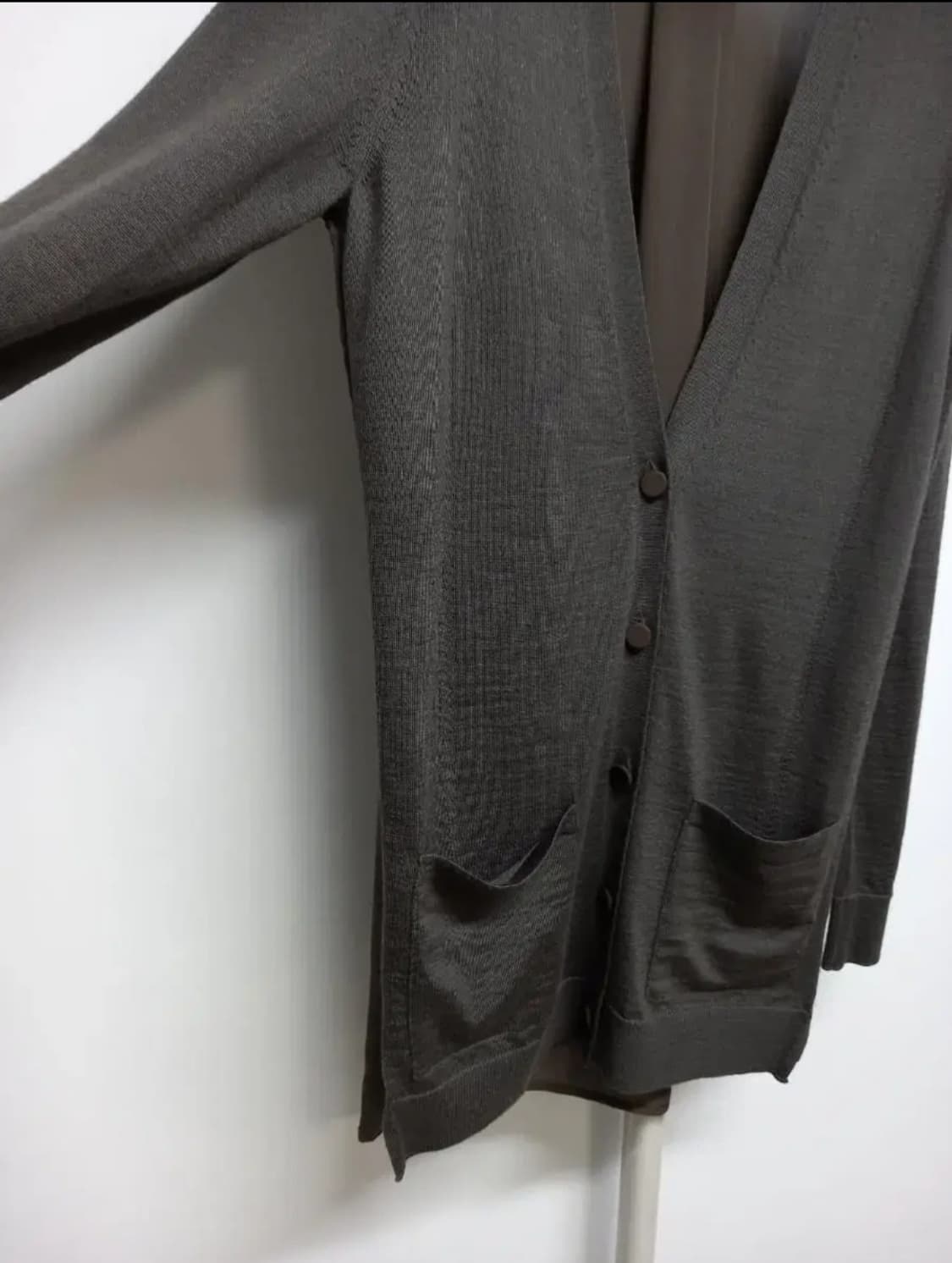 미샤 MICHAA 춘추 모.실크100  롱 가디건 55 상품이미지4